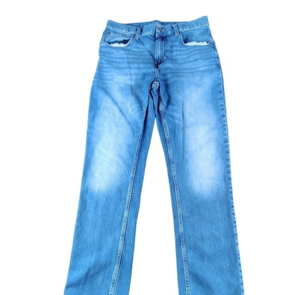 Old Navy Mens Straight Built-In Flex Medium Wash Blue Denim‎ Jeans 34x30